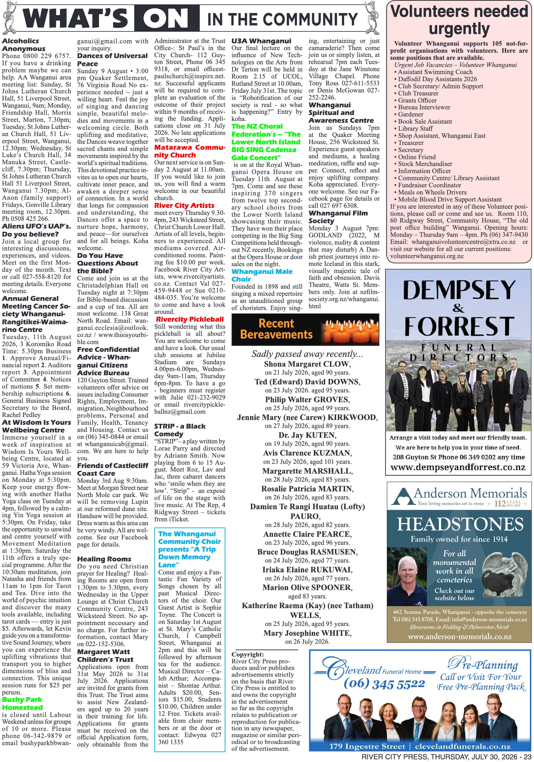 Page 23 of the 30 July 2026 edition