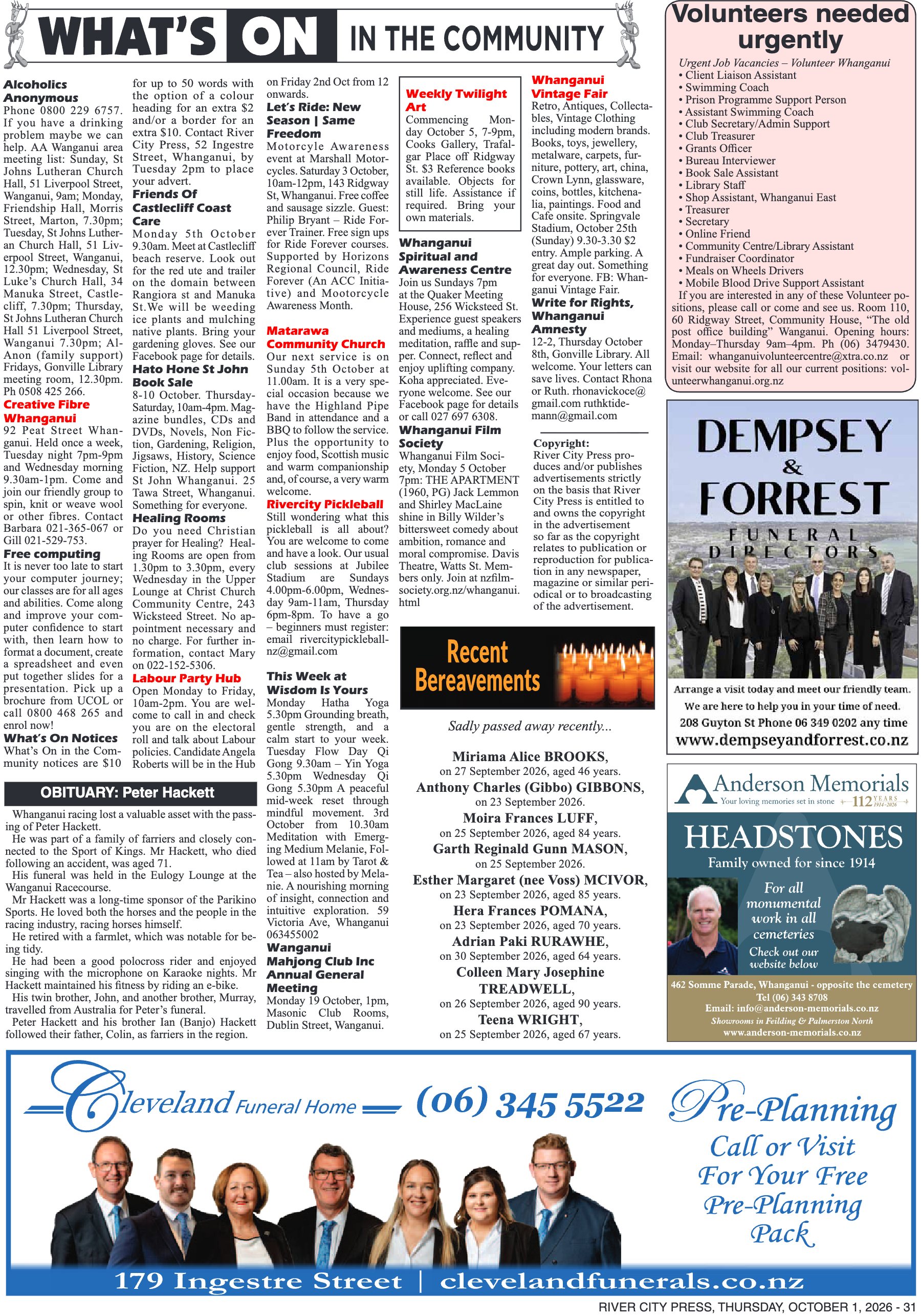 Page 31 of the 1 October 2026 edition